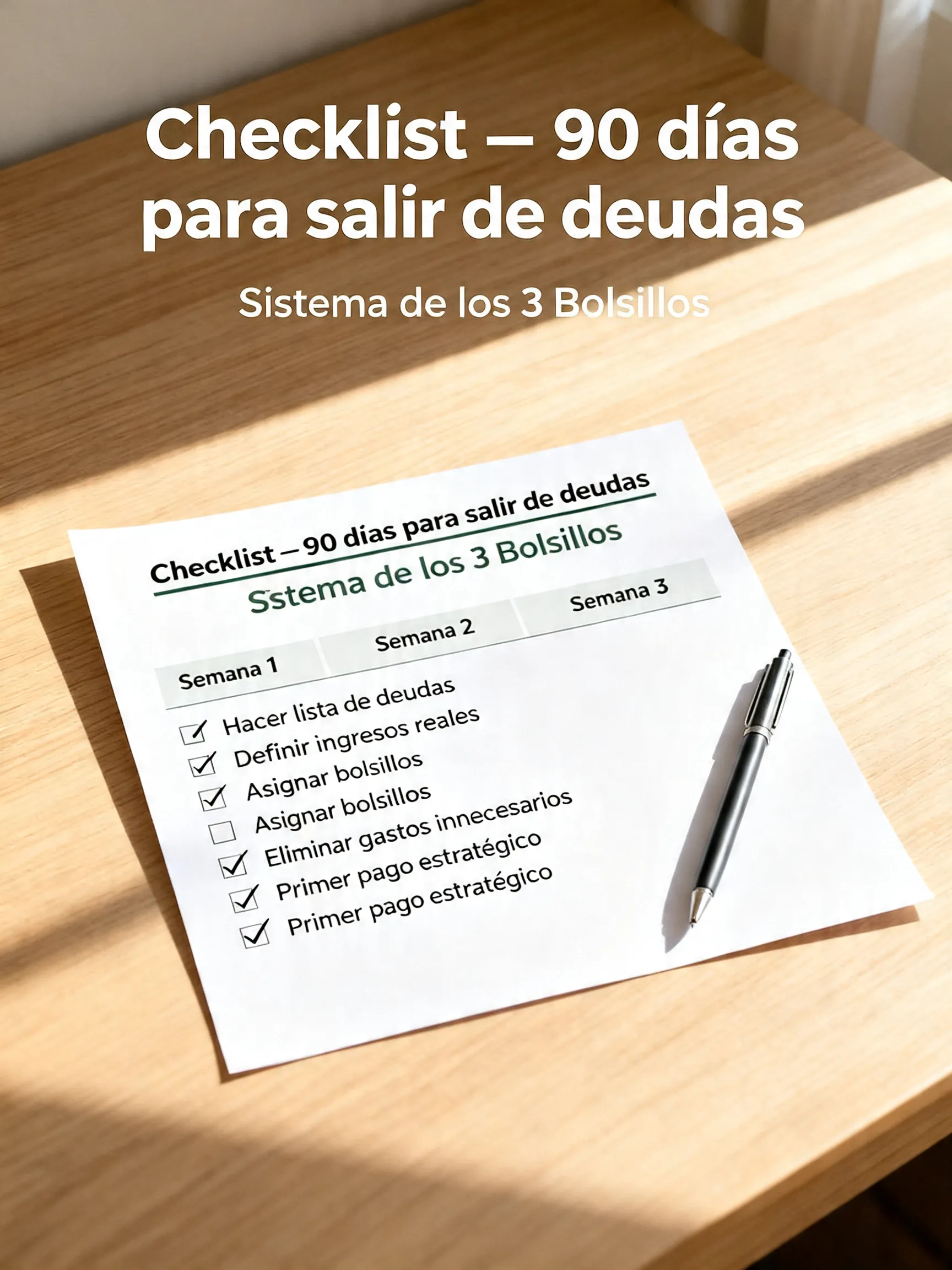 Checklist 90 días para salir de deudas